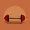 Barbell weightlifting vector illustration