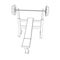 Barbell with weights. Gym equipment. Bodybuilding, powerlifting