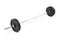 Barbell weights on white background