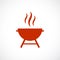 Barbeque grill vector icon