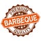 Barbeque grungy stamp on white background