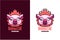 Barbeque pig mascot emblem modern logo