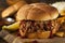 Barbeque Pulled Pork Sandwich