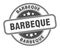 barbeque stamp. barbeque round grunge sign.