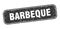 barbeque stamp. barbeque square grungy isolated sign.