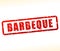 Barbeque stamp on white background