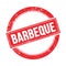 BARBEQUE text on red grungy round stamp