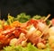 Barbequed prawn salad