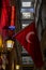 Barber, barber shop, sign, vintage, retro style, Istanbul, Turkey, Middle East, Cicek Pasaji, the Flower Passage, turkish flag