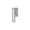 Barber comb outline icon