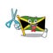 Barber flag jamaica isolated with the cartoon