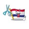 Barber flag netherlands isolated in the character