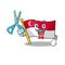 Barber flag singapore in the mascot shape