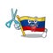Barber flag venezuela with the cartoon shape