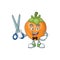 Barber fruit persimmon character for object cartoon