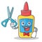 Barber glue bottle character cartoon