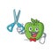 Barber green apple character cartoon