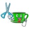 Barber green tea character cartoon