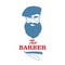 The Barber. Handsome man with beard, beret and mustache.