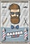 Barber Hipster Vintage Poster