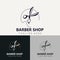 Barber Logo Design Scissor Icon Template. Modern simple design. barbers tools and barbershop. Vector Illustration