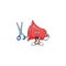 Barber red loudspeaker cartoon character with mascot
