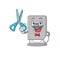 Barber rom drive mascot isolated with cartoon