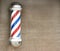 Barber\'s pole with space for text