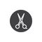 Barber scissors vector icon