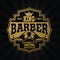 Barber Shop Hair Salon Hair Stylist Vintage  logo Luxury Pomade Retro Royal Vector