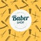 Barber Shop or Hairdresser background set with hairdressing scissors, shaving brush, razor, comb for man salon vector