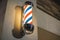 A barber shop light pole