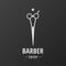 Barber Shop Logo Scissors Star