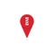 Barber shop pin point icon logo for map location vector