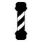 Barber shop pole icon black color illustration flat style simple image