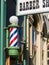 Barber Shop pole and sign