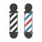 Barber Shop Pole. Vintage set. Vector.