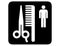 Barber Shop in Symbol Pictogram Inverted Version