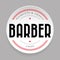 Barber vintage sign sticker