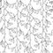 Barberry seamless pattern. Hand drawn berry background.