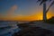 Barbers Point Lighthouse Golden Sunset Oahu