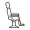 Barbershop chair isolated icon