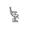 Barbershop chair line icon