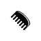 Barbershop Comb, Hairdresser Hairbrush. Flat Vector Icon illustration. Simple black symbol on white background. Barbershop Comb