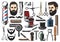 Barbershop haircut and shave tools