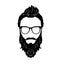 Barbershop Hipster beard Mustache Glasses Hairstyle Vector image