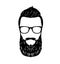 Barbershop Hipster beard Mustache Glasses Hairstyle Vector image