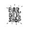 Barbershop lettering vector