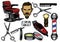 Barbershop object set in color