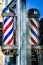 Barbershop Pole, Barber, Red, White and Blue